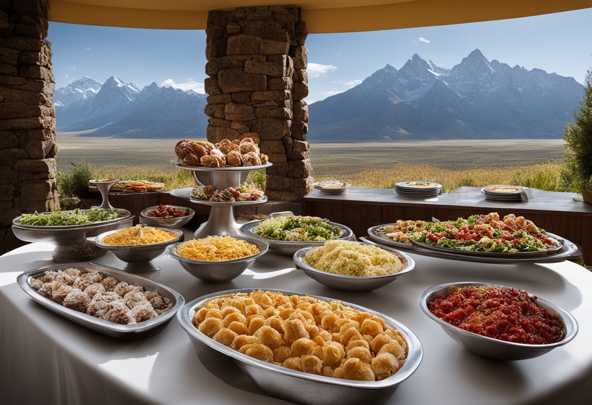 buffet with mountains 2