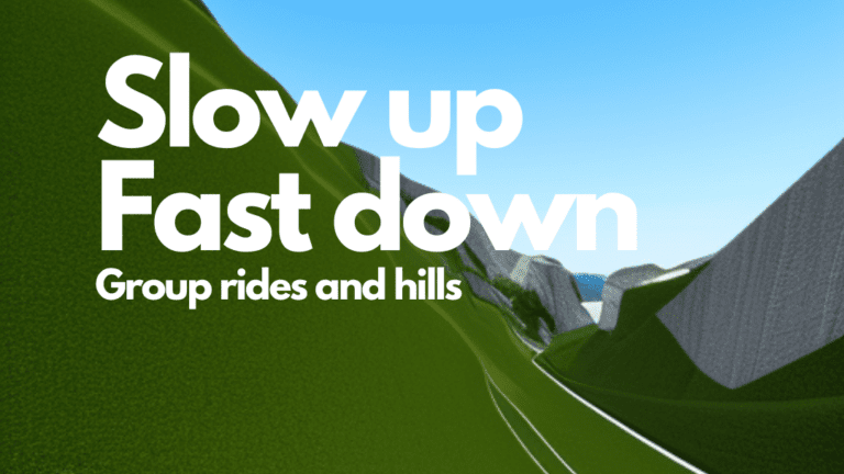 slow up fast down bicycle group rides